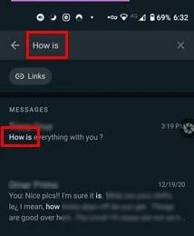 WhatsApp: Cách tìm một tin nhắn cụ thể