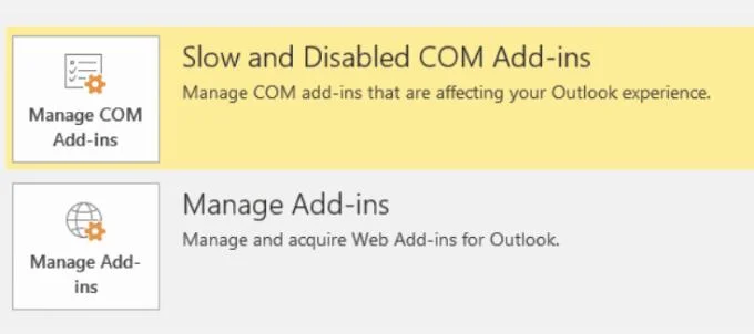 Outlook Store 버튼이 표시되지 않는 문제 해결