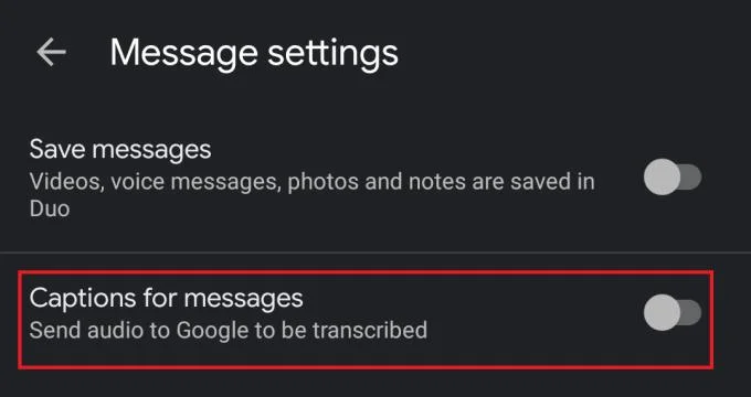 Google Duo na Androida: jak dodać automatyczne napisy do wiadomości wideo i audio
