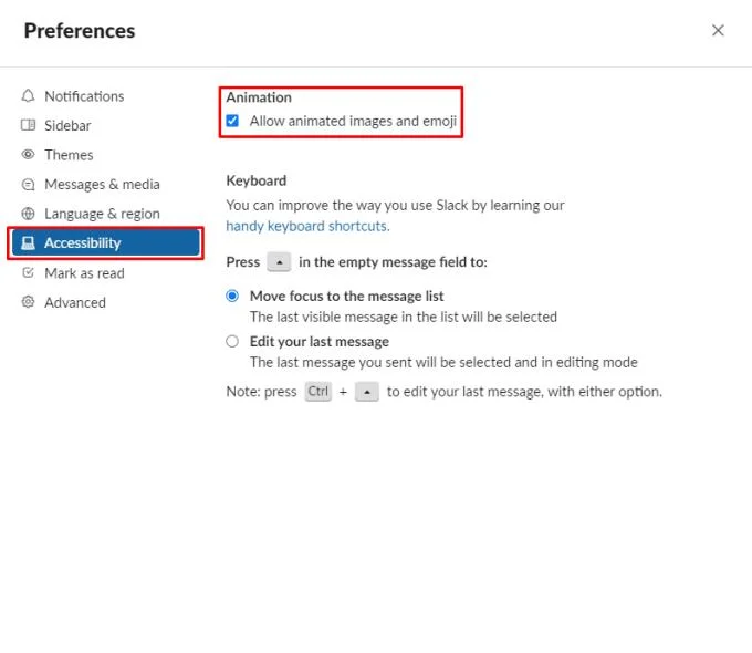 Slack: jak wyłączyć animowane obrazy i emotikony