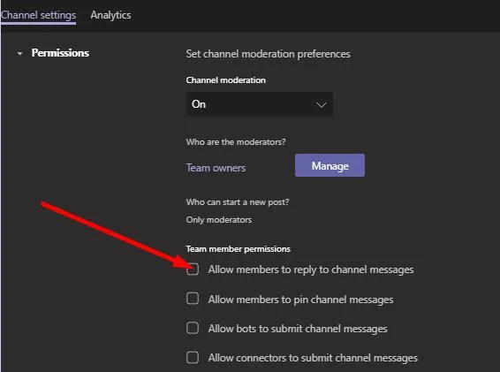 Microsoft Teams：如何禁用評論和回复