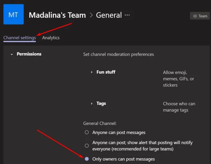 Microsoft Teams：如何禁用評論和回复