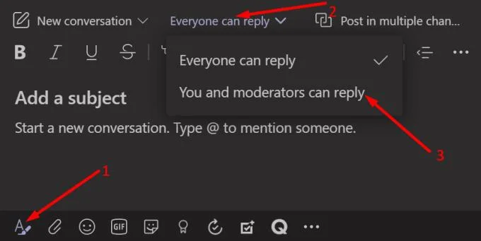 Microsoft Teams：如何禁用評論和回复