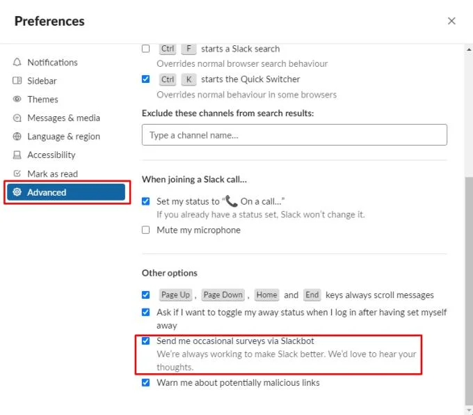 Slack: Jak wyłączyć ankiety Slackbot