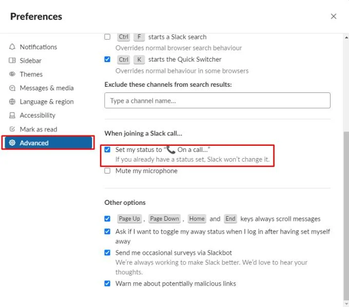 Slack: Jak zatrzymać Slack przed ustawieniem statusu na „na połączenie”