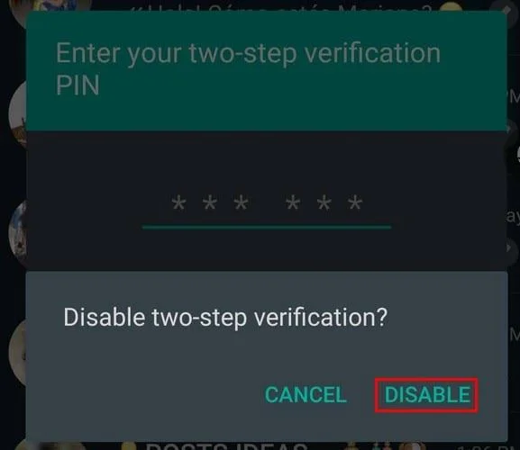 Zapomniany PIN weryfikacji dwuetapowej WhatsApp