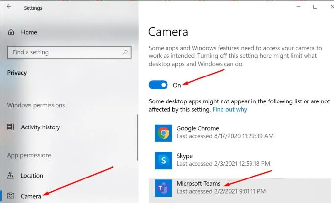 Corrigir câmera do Microsoft Teams esmaecida
