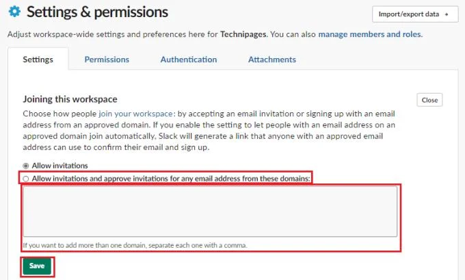 Slack: jak skonfigurować sposób, w jaki ludzie mogą dołączać do przestrzeni roboczej