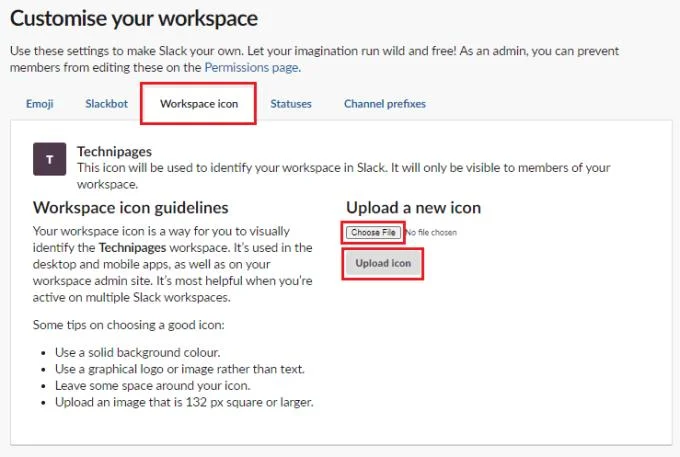 Slack: Jak zmienić ikonę obszaru roboczego