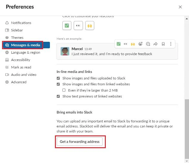 Slack 이메일 가져오기 설정