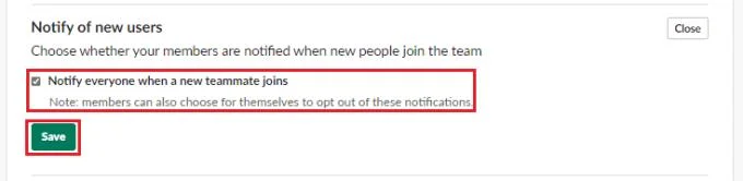 Slack: Jak wyłączyć powiadomienia z obszaru roboczego o dołączeniu nowego użytkownika?