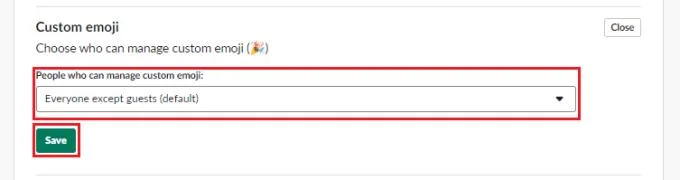 Slack: jak skonfigurować, kto może zarządzać niestandardowymi emotikonami