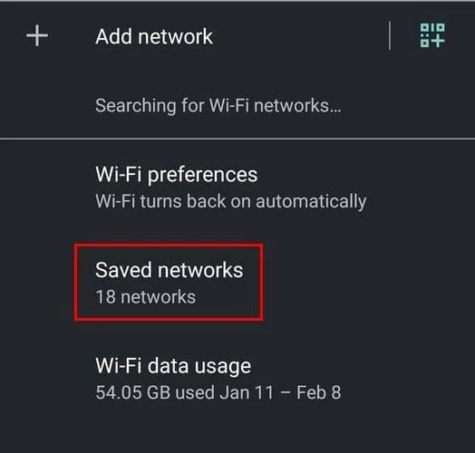 Android 10: Jak usunąć zapisane połączenia Wi-Fi