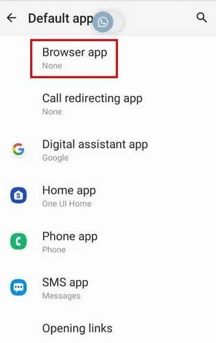 Jak zmienić domyślną przeglądarkę internetową – Android 10