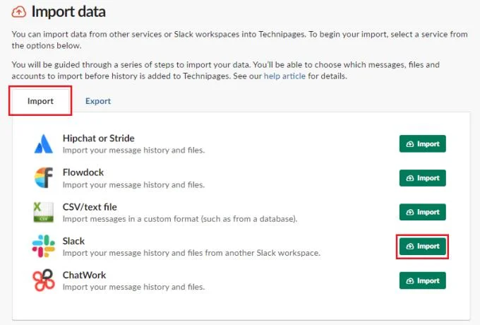 Slack：如何將 Slack 消息歷史導入您的工作區