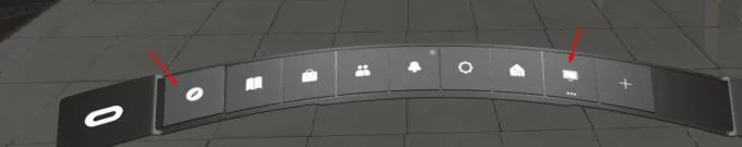 Oculus Linkメニューバー