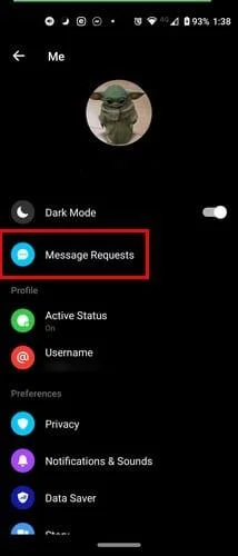 Jak znaleźć żądania wiadomości na Facebook Messengerze Facebook