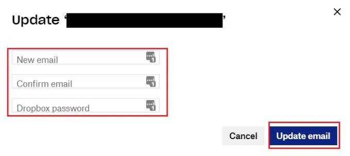 Dropbox: jak zaktualizować adres e-mail konta