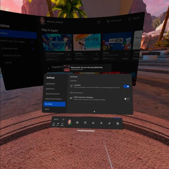 VR Oculus Quest 2：如何調整邊界靈敏度