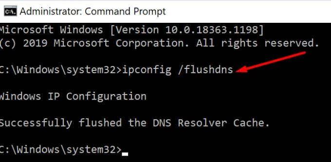 DNS 플러시