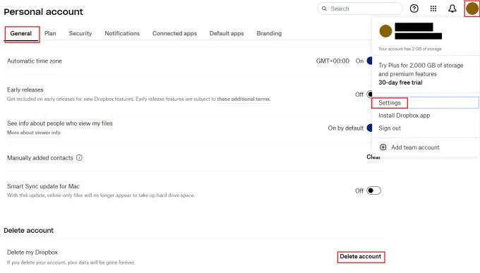 Dropbox: jak usunąć swoje konto Dropbox