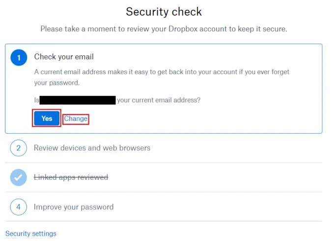 Dropbox: jak sprawdzić ustawienia bezpieczeństwa