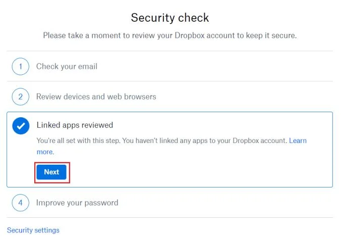 Dropbox: jak sprawdzić ustawienia bezpieczeństwa