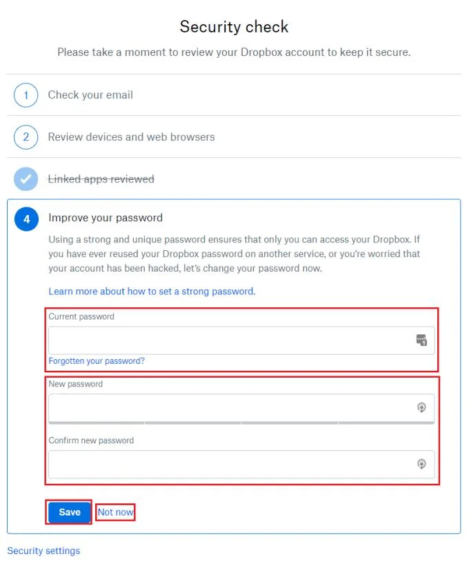 Dropbox: jak sprawdzić ustawienia bezpieczeństwa
