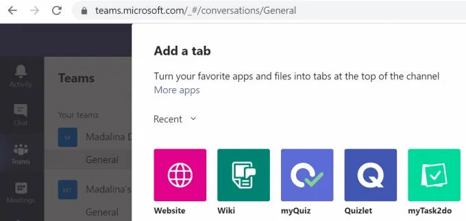 Corrigir que o Microsoft Teams não conseguiu salvar as configurações da guia