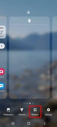 Widgets toevoegen of verwijderen – Galaxy S 21 Plus