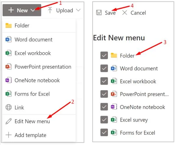 Microsoft Teams: Não é possível criar uma nova pasta em arquivos