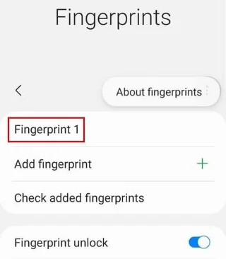 Galaxy S21 Plus: een vingerafdruk toevoegen of verwijderen