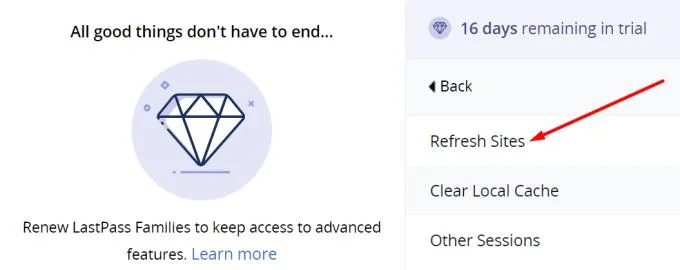 Napraw LastPass, który nie synchronizuje się między przeglądarkami
