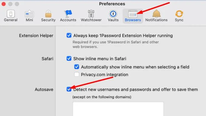 修正：1Passwordがパスワードの保存を提供していない