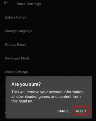 VR Oculus Quest 2：如何重置耳機