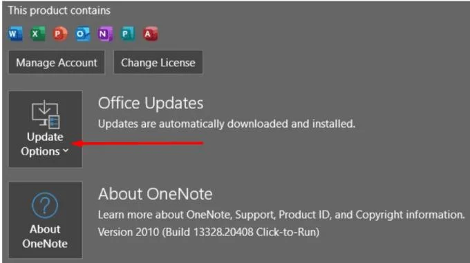 Napraw błąd OneNote 0xE0001464 BXGLM