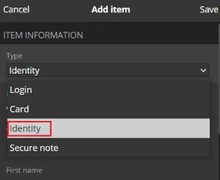 Bitwarden：VaultにIDを追加する方法