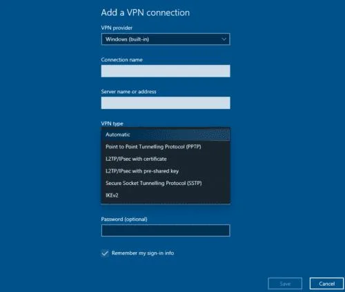 Podręcznik użytkownika: Konfiguracja VPN w systemie Windows 10