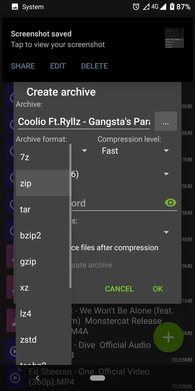 Jak spakować pliki w systemie Android Zip