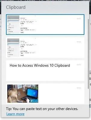 Cách xóa lịch sử bảng tạm của Windows 10