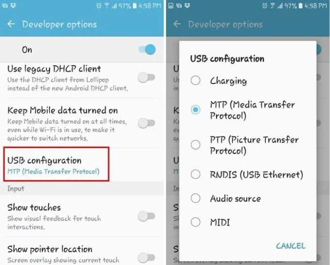 Windows10はAndroidデバイスを認識しません