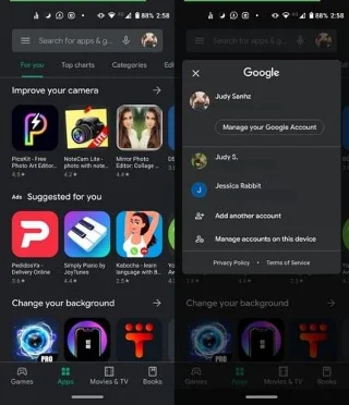 Hoe Play Store-account te wijzigen om de gekochte app te herstellen