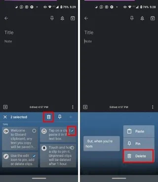 AndroidでGboardクリップボードを使用する方法
