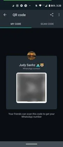 Dodaj nowy kontakt WhatsApp za pomocą niestandardowego kodu QR