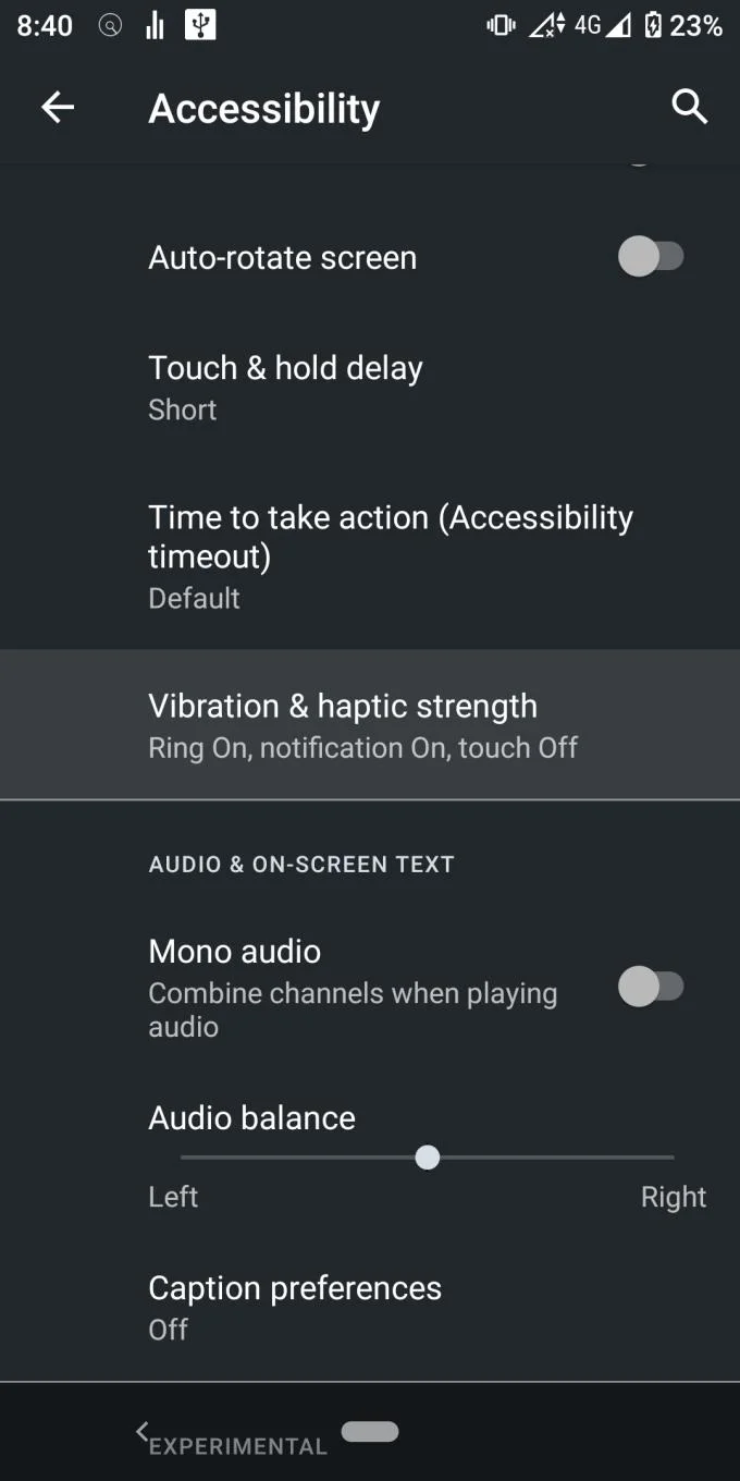 Trillingsintensiteit aanpassen op Android