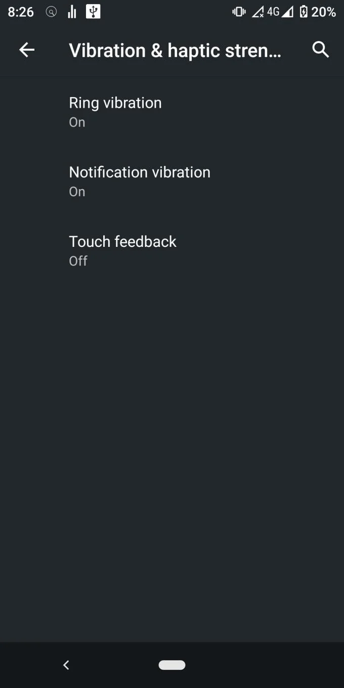 Trillingsintensiteit aanpassen op Android