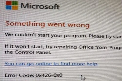 Jak rozwiązywać problemy z kodem błędu Office 365 0x426-0x0