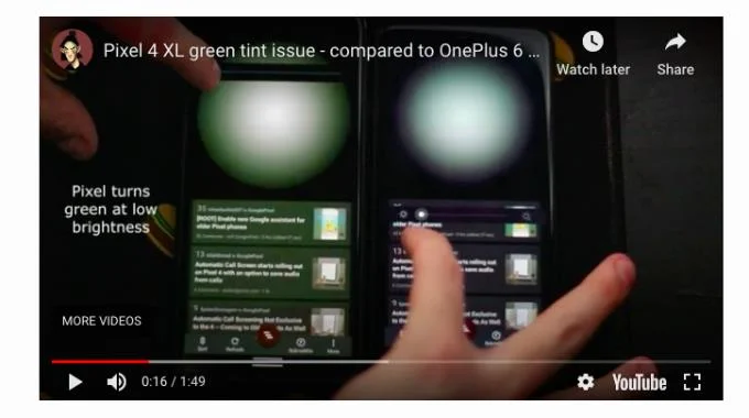 Risoluzione dei problemi relativi alla colorazione verde sui telefoni Google Pixel 4XL