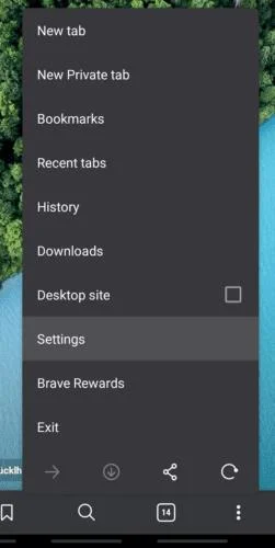 Brave na Androida: Ustawienia