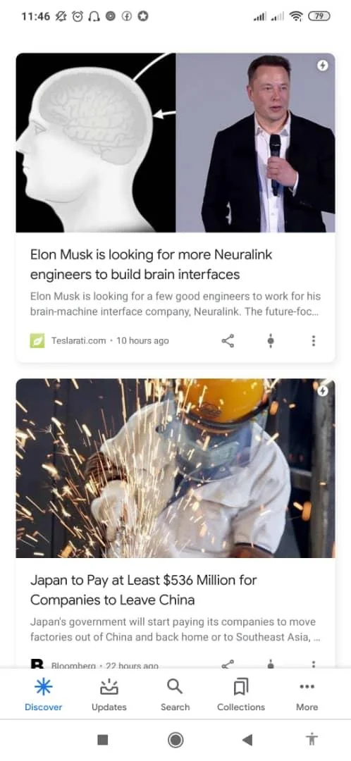 Google 검색 피드의 주요 대안